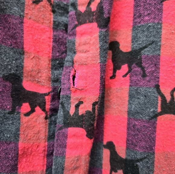 Vintage 90s onesie Pajama Holiday Cozy Dogs s m - Picture 6 of 10